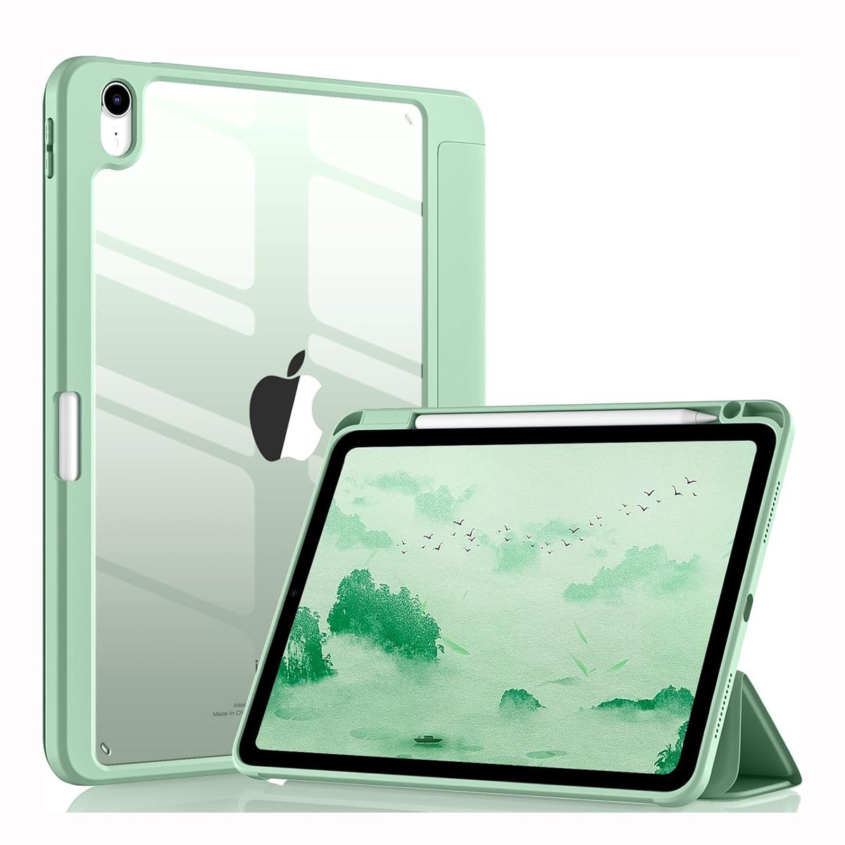 GENERICO - Funda Case Híbrido para iPad Air 11 M2 M3 (2024 - 2025)- Verde Claro