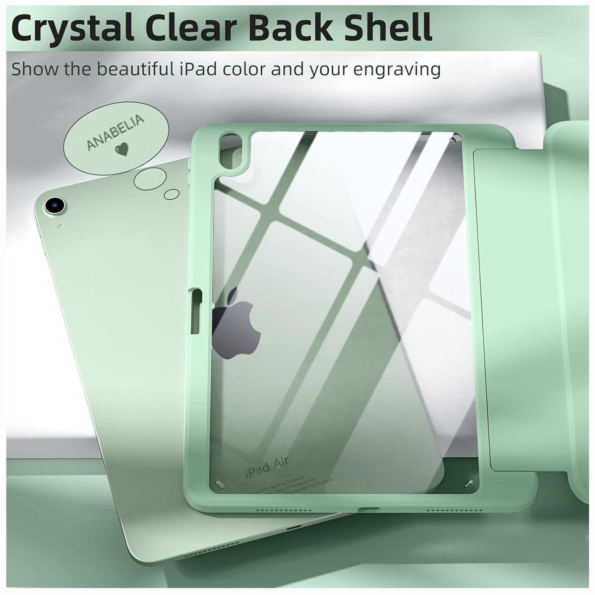 GENERICO - Funda Case Híbrido para iPad Air 11 M2 M3 (2024 - 2025)- Verde Claro