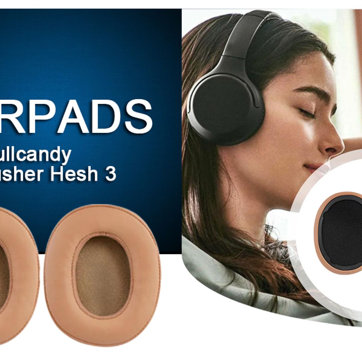 GENERICO - Almohadillas para audifonos skullcandy hesh 3 crusher evo anc marrón