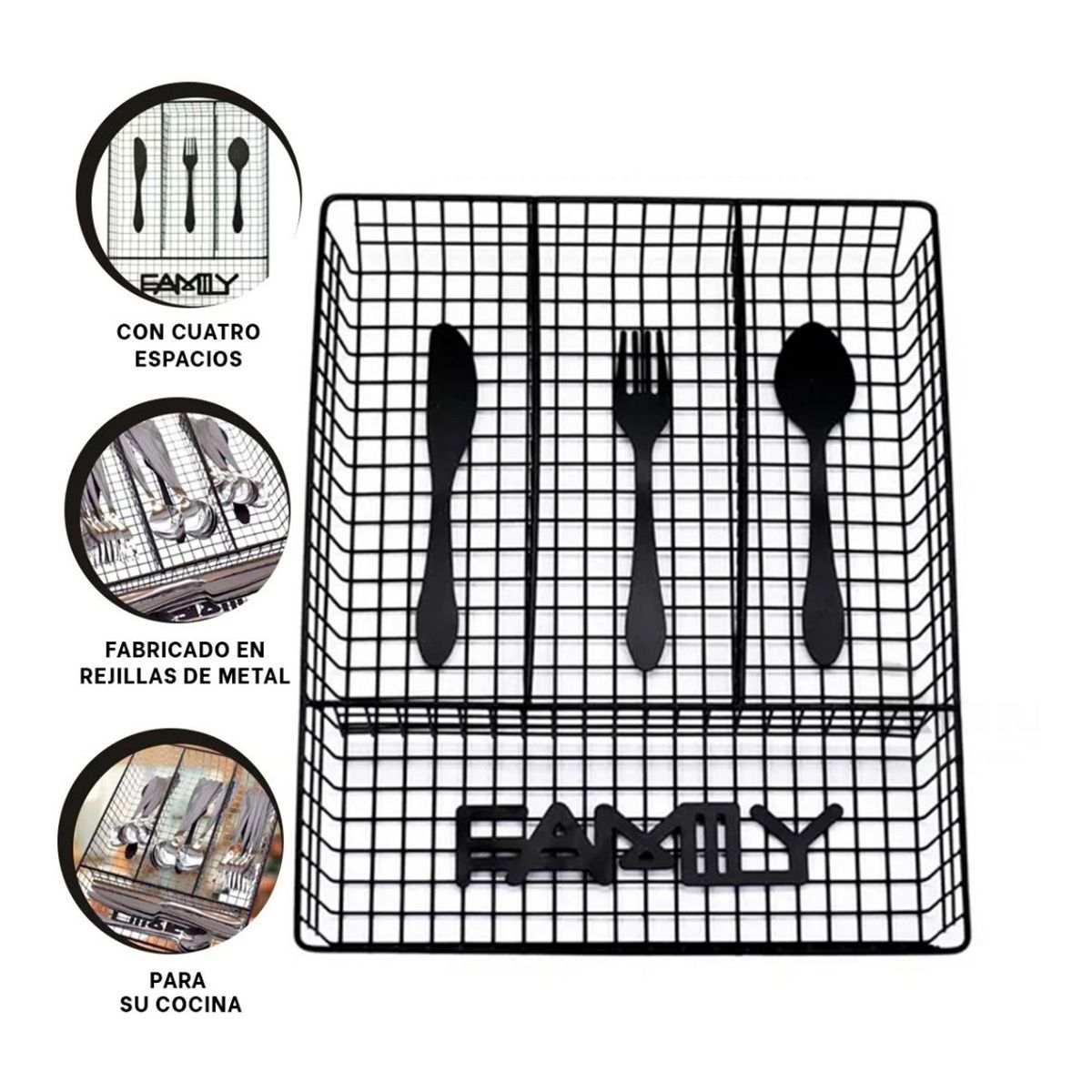 GENERICO - Caja con Rejillas Resistente para Cocina Y+Regalo Stickers