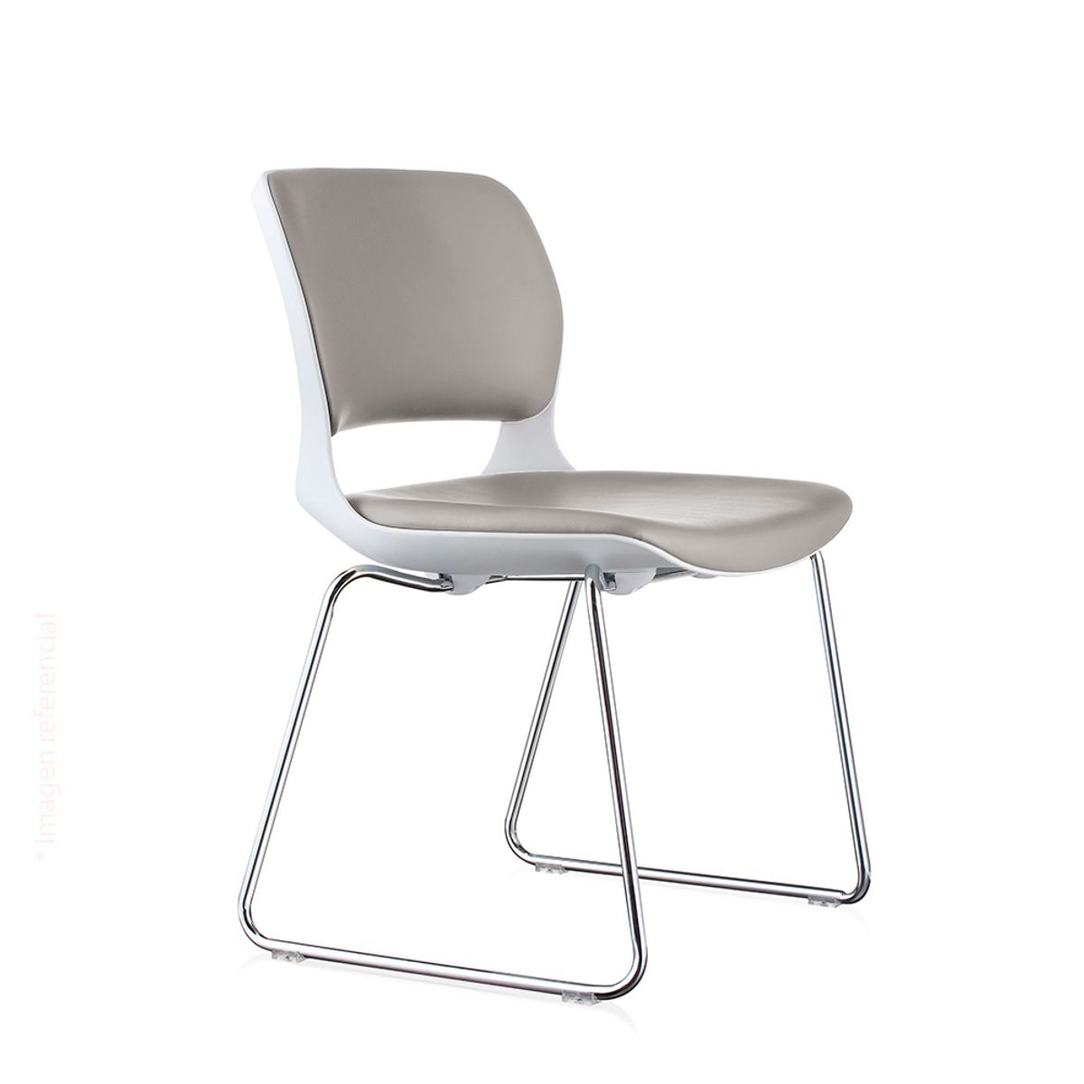 OFIDEAS - Silla Fija Multiuso & Espera Brigth Color Gris Ofideas