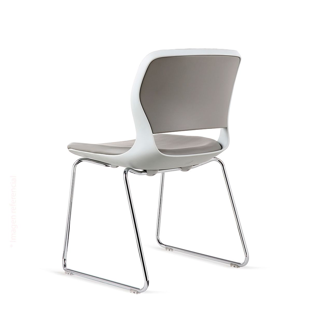 OFIDEAS - Silla Fija Multiuso & Espera Brigth Color Gris Ofideas