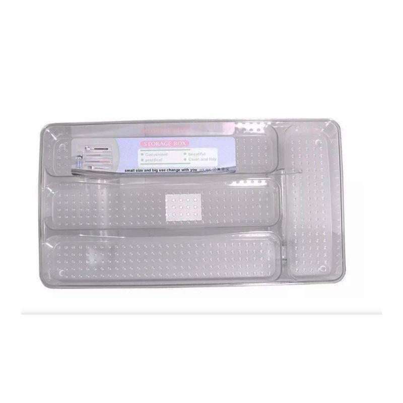 GENERICO - Bandeja Acrilica de Cubiertos 4 Divisiones 33x18x5cm