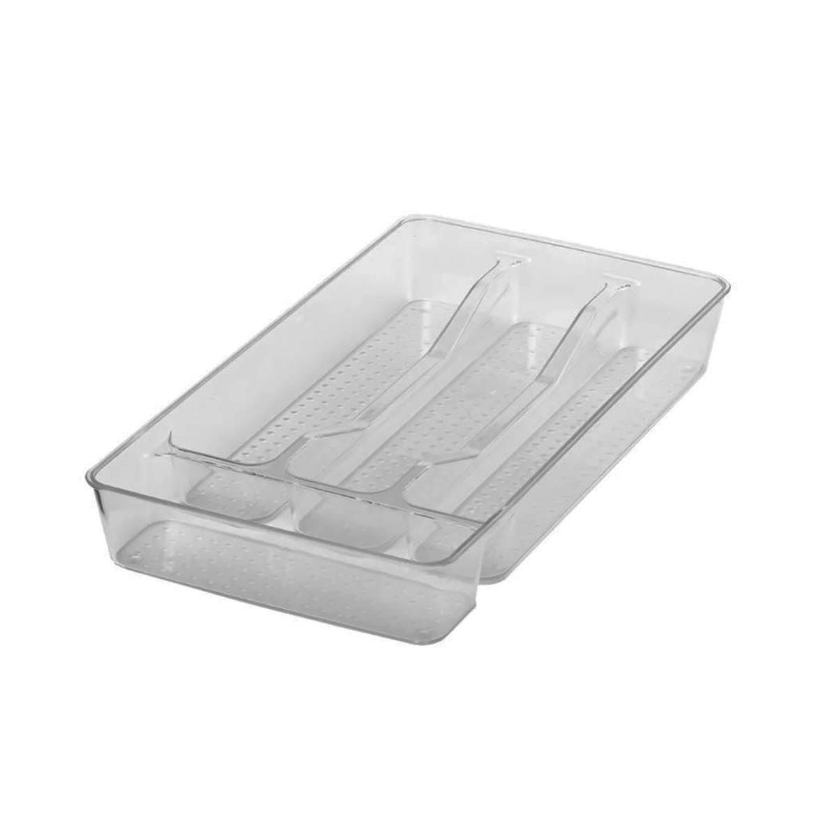 GENERICO - Pack2 Bandeja Acrilica de Cubiertos 4 Divisiones 33x18x5cm