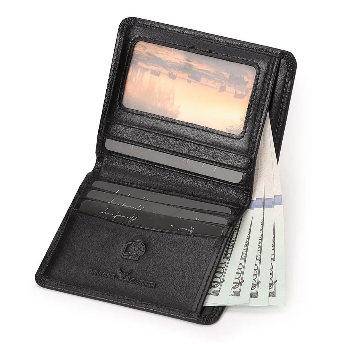 ARMUZ - Billetera de cuero vacuno con RFID BP886 Hombre