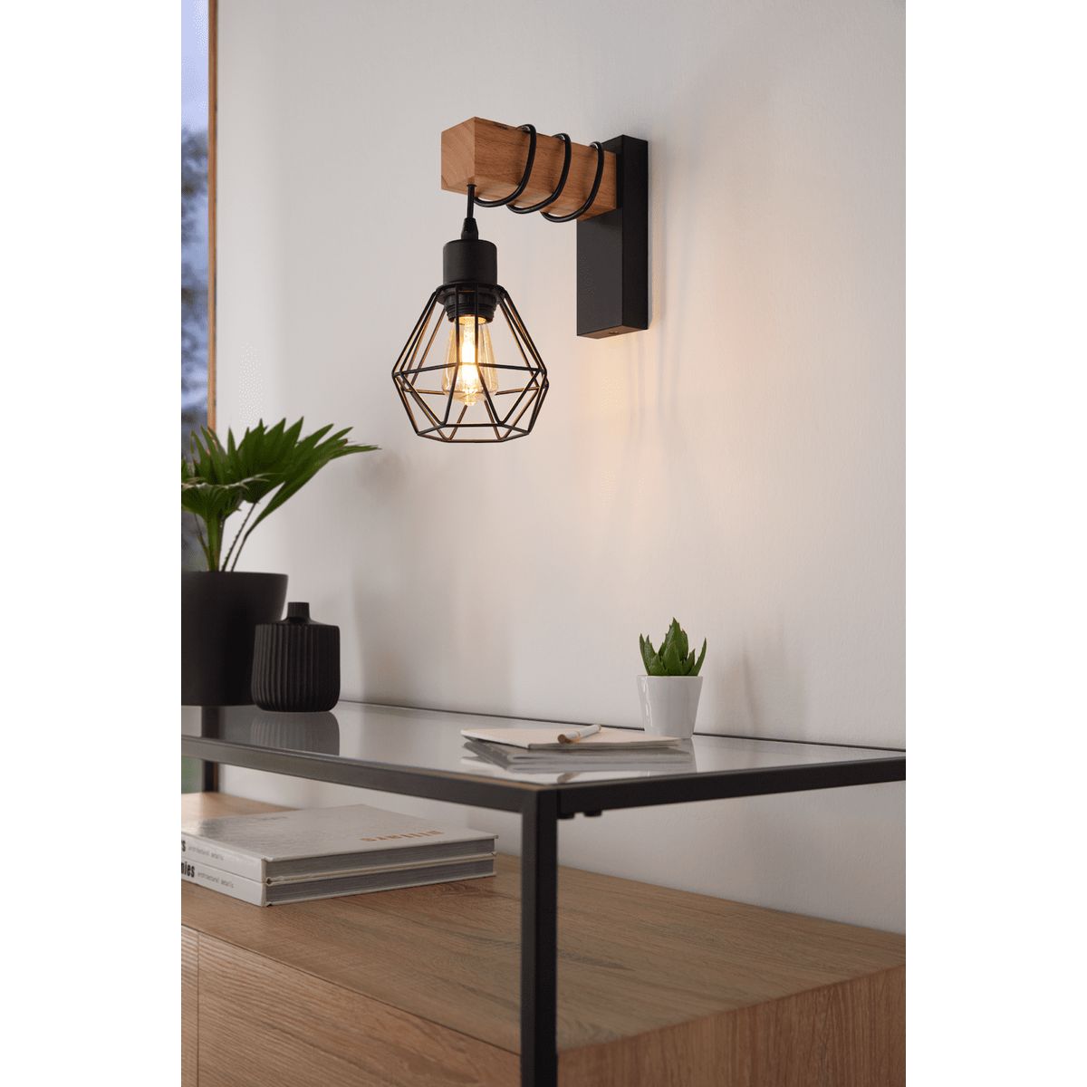 GENERICO - Aplique Lampara de Interior Black Led