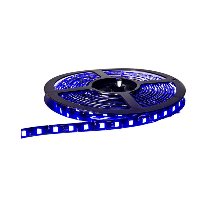 GENERICO - Cinta Led Rollo 5 Metros 12v 5050 Autoadhesivo Azul Auto