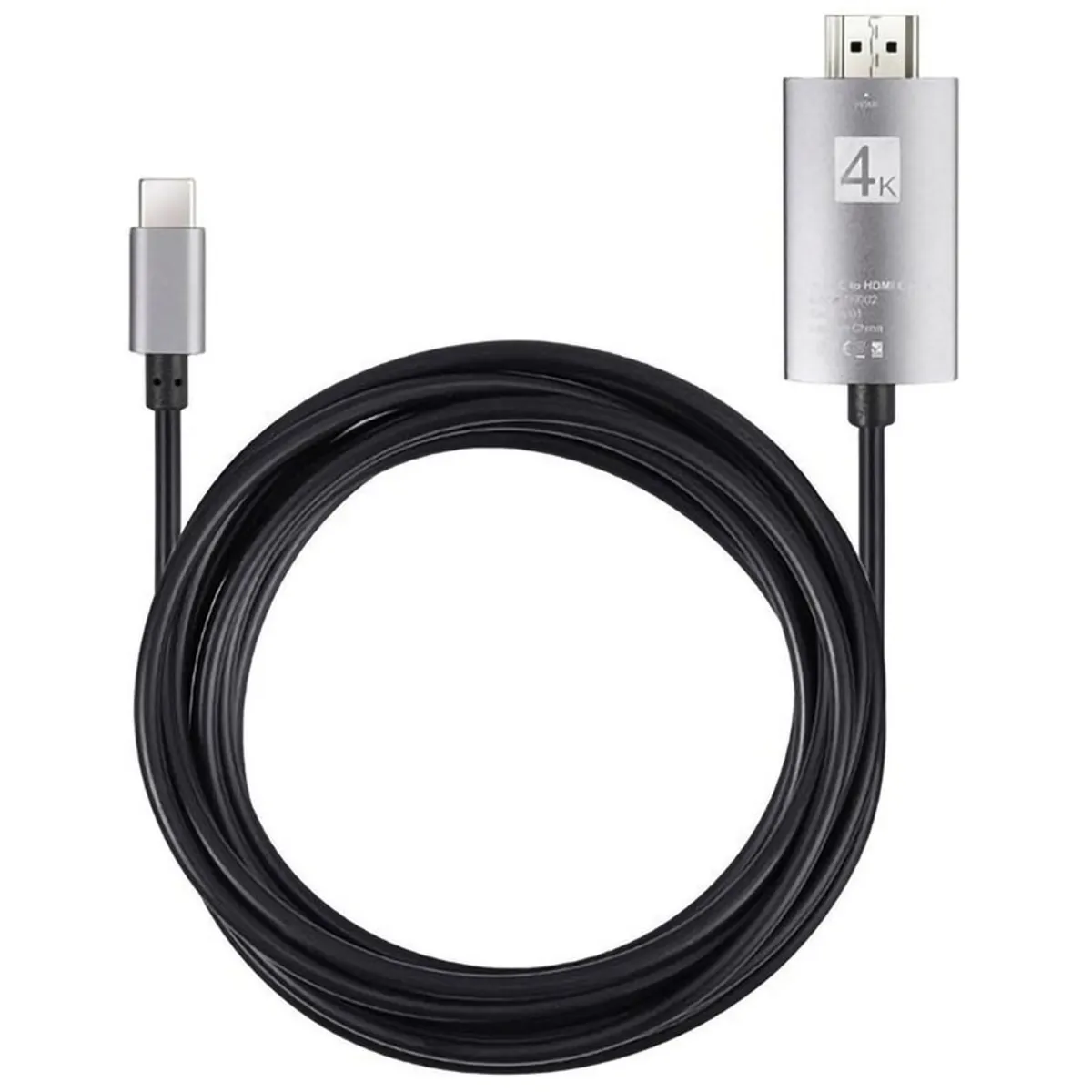 GENERICO - Adaptador Cable Tipo C a HDMI - 4k 60hz Trenzado - 2metros