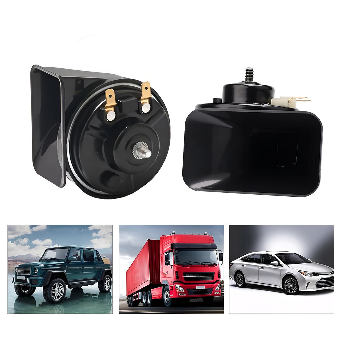 GENERICO - Claxon Caracol Universal Denso Estilo Camioneta