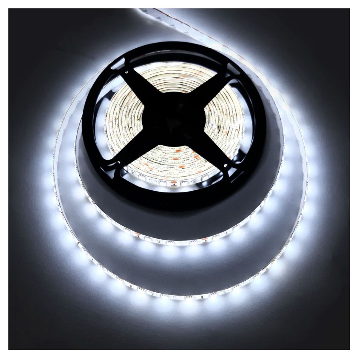 GENERICO - Cinta Led Rollo 5 Metros 12v 5050 Autoadhesivo Blanco Auto