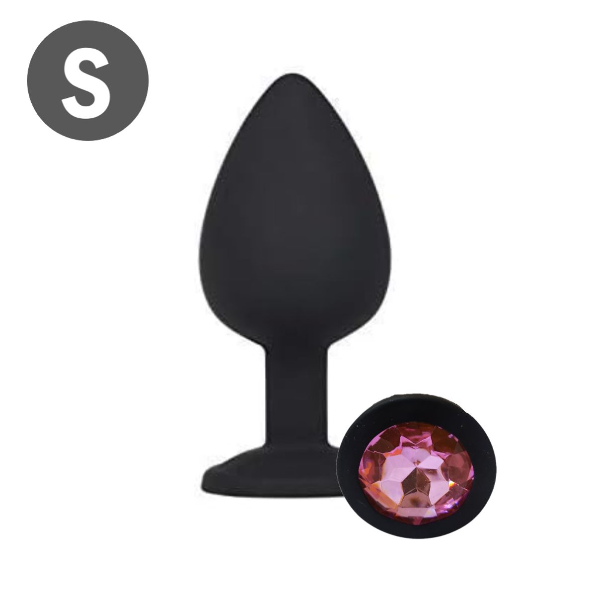 GENERICO - Plug Anal De Silicona 7.5 X 3 cm - Negro