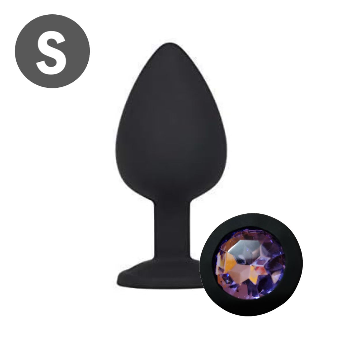 GENERICO - Plug Anal De Silicona 7.5 X 3 cm - Negro