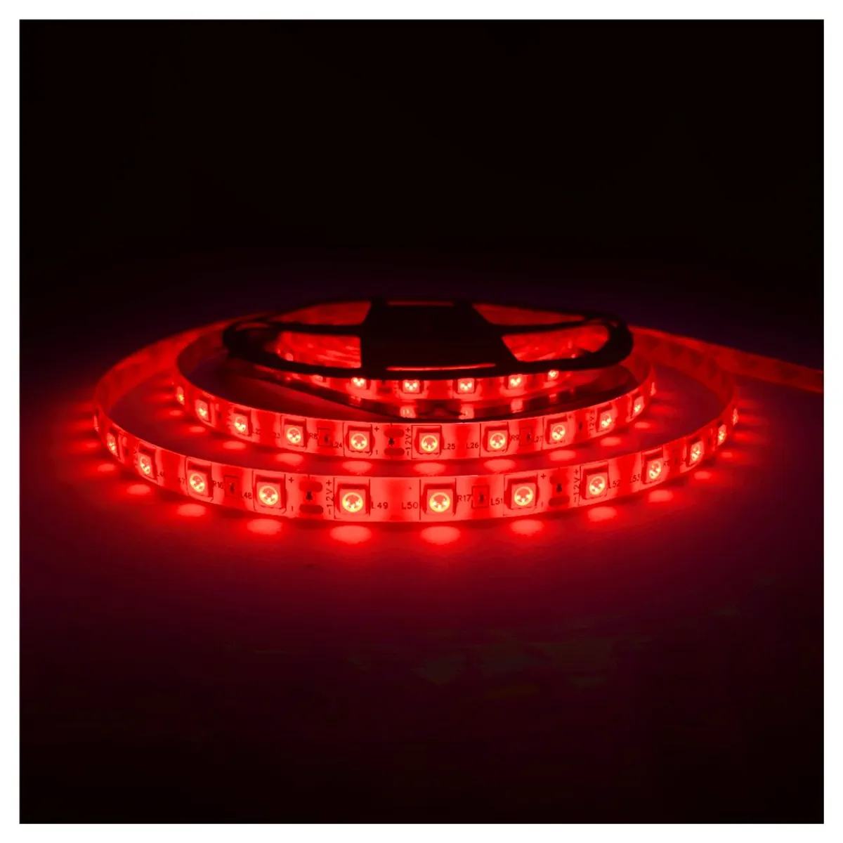 GENERICO - Cinta Led Rollo 5 Metros 24v 5050 Autoadhesivo Rojo Auto