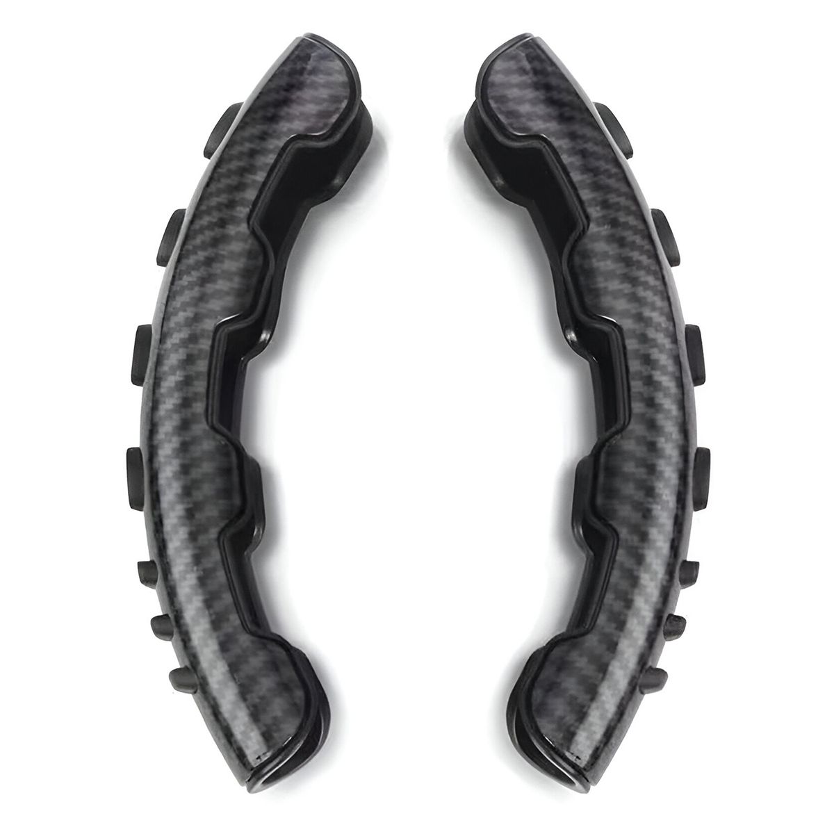 GENERICO - Cubre Volante De 2PCS Fibra De Carbono Negro