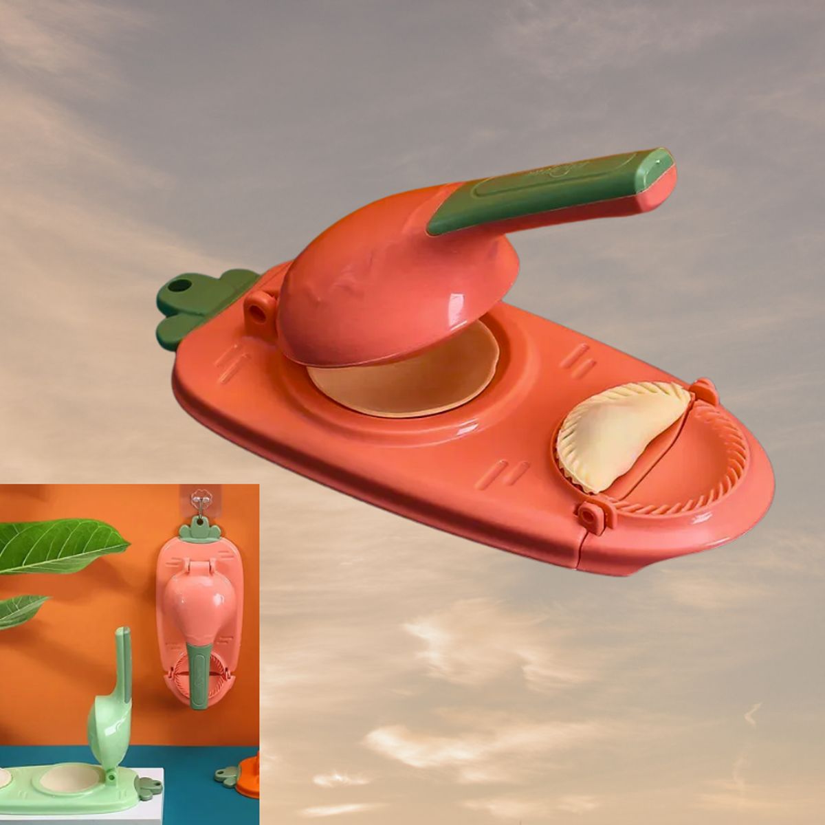 GENERICO - Máquina para hacer empanadas naranja