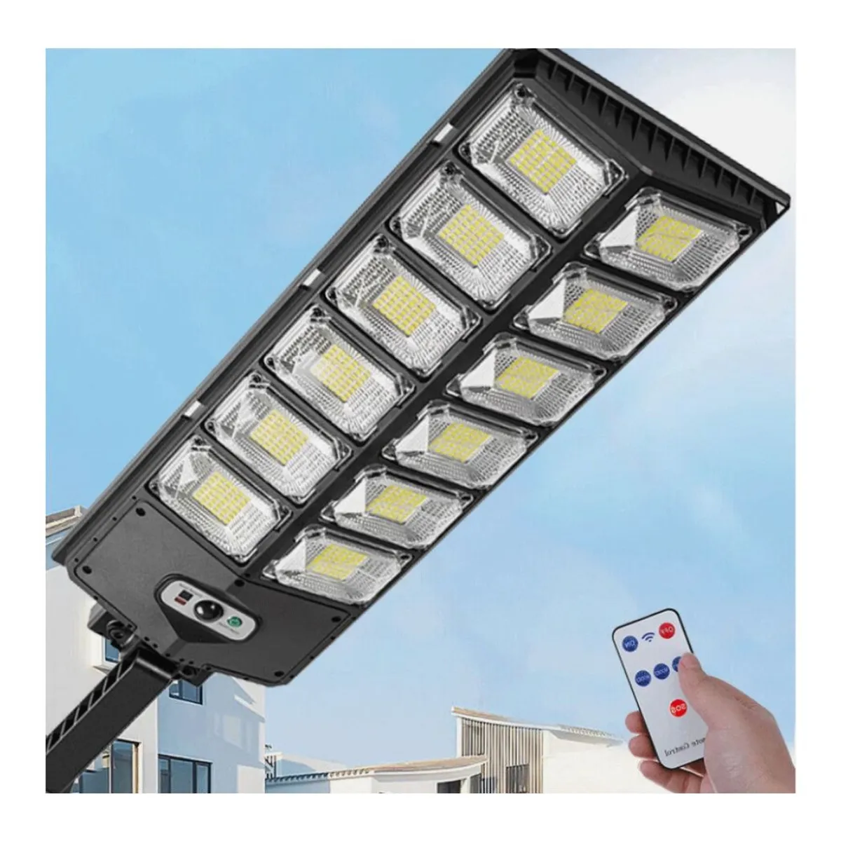 GENERICO - Foco Solar De Calle 1800W Para Exteriores Sensor de Movimiento