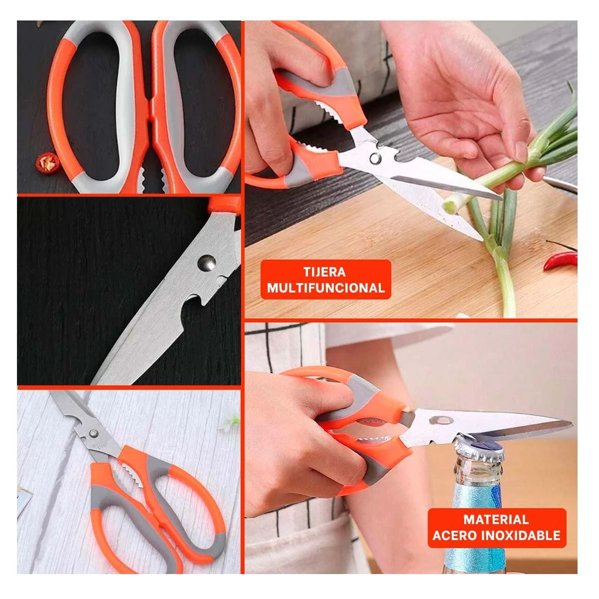 GENERICO - Pack4 Tijera Multiuso Practico para Casa Y+Regalo Stickers