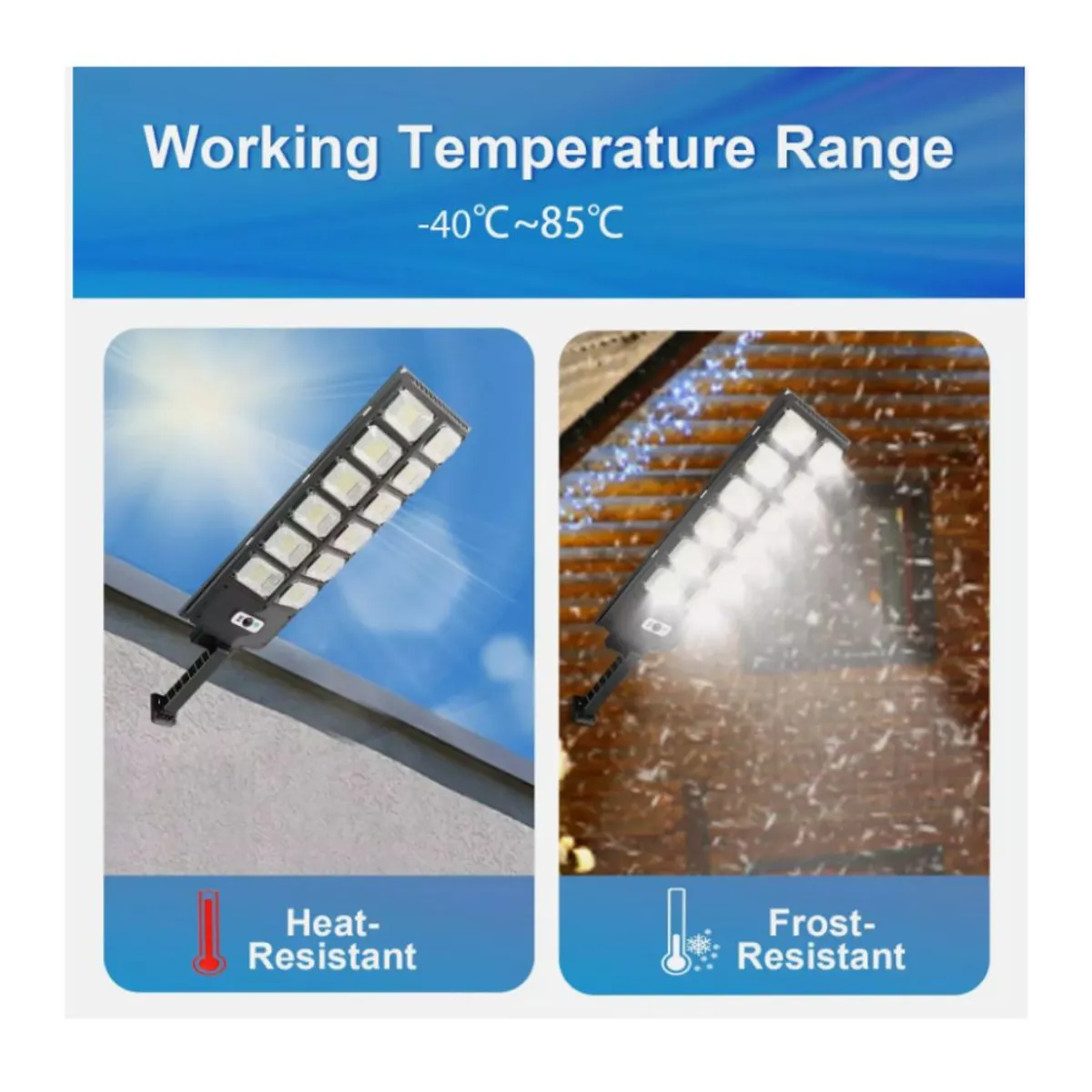 GENERICO - Lampara Foco Solar para Exteriores De 2500W con Sensor Movimiento