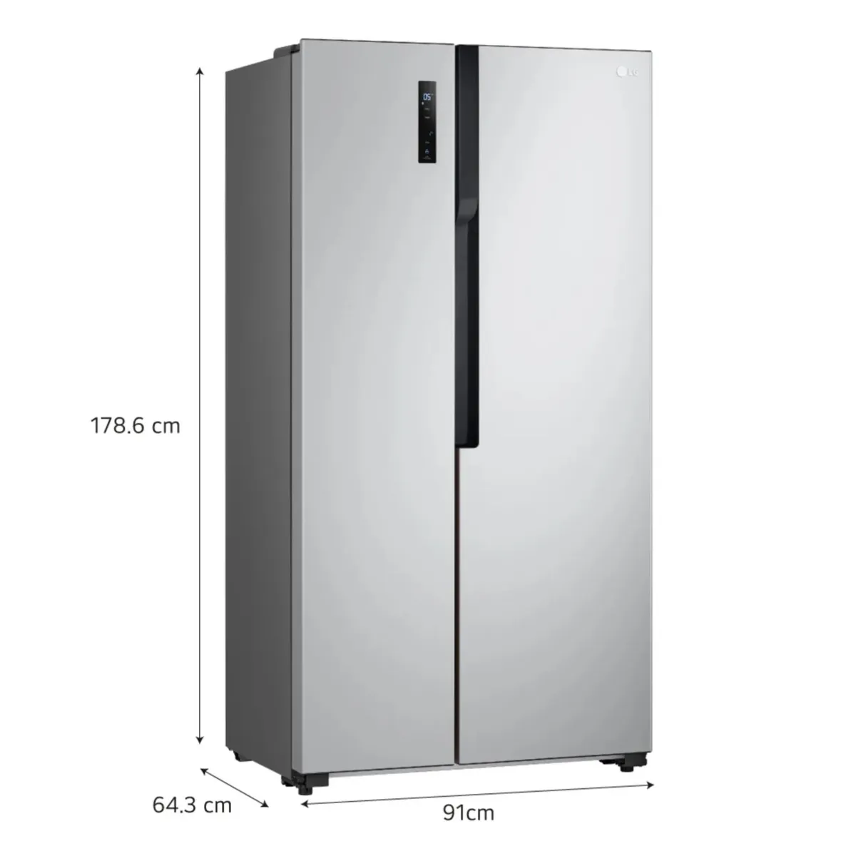 LG - Refrigeradora LS51BPP 509L Multi Air Flow Side by Side Plateada LG