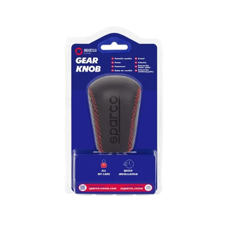 GENERICO - PERILLA PALANCA DE CAMBIO SPARCO CON DETALLES ROJO SPG105RD