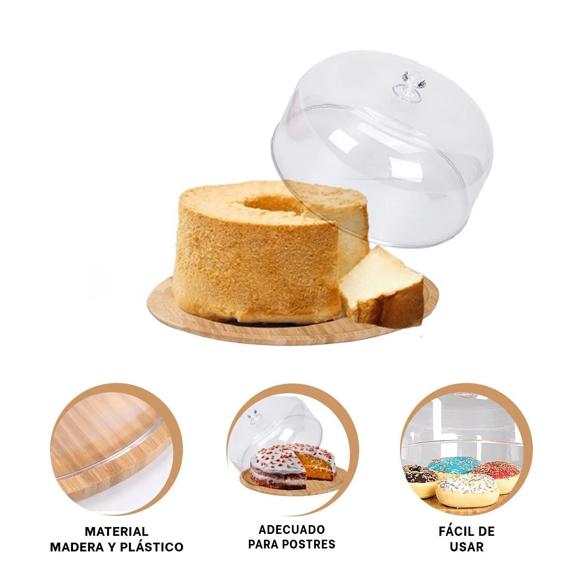 GENERICO - Pack2 Base Circular Torta y Bocaditos 28cm Y+Ligas de Regalo