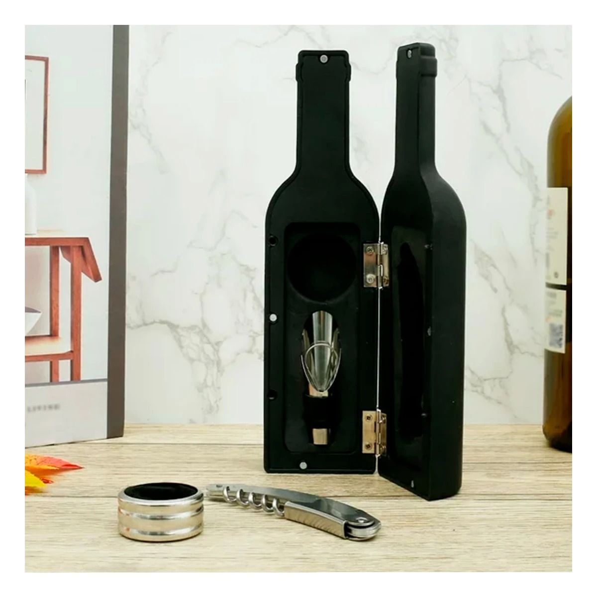 GENERICO - Pack6 Set Multiusos de 4 Piezas Sacacorcho