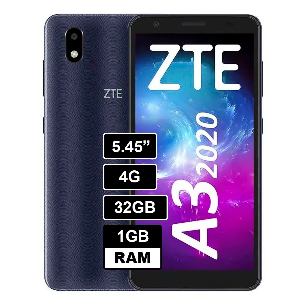 ZTE - Celular ZTE A3 2020 32GB 1GB RAM NEGRO