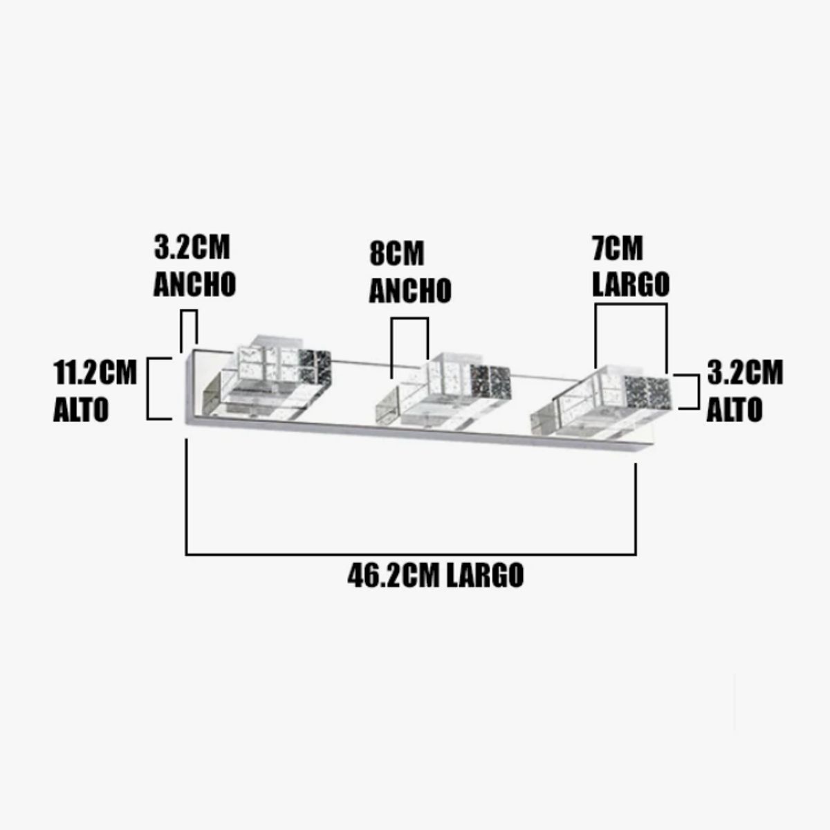 GENERICO - Aplique Lampara de Interior Silver Led