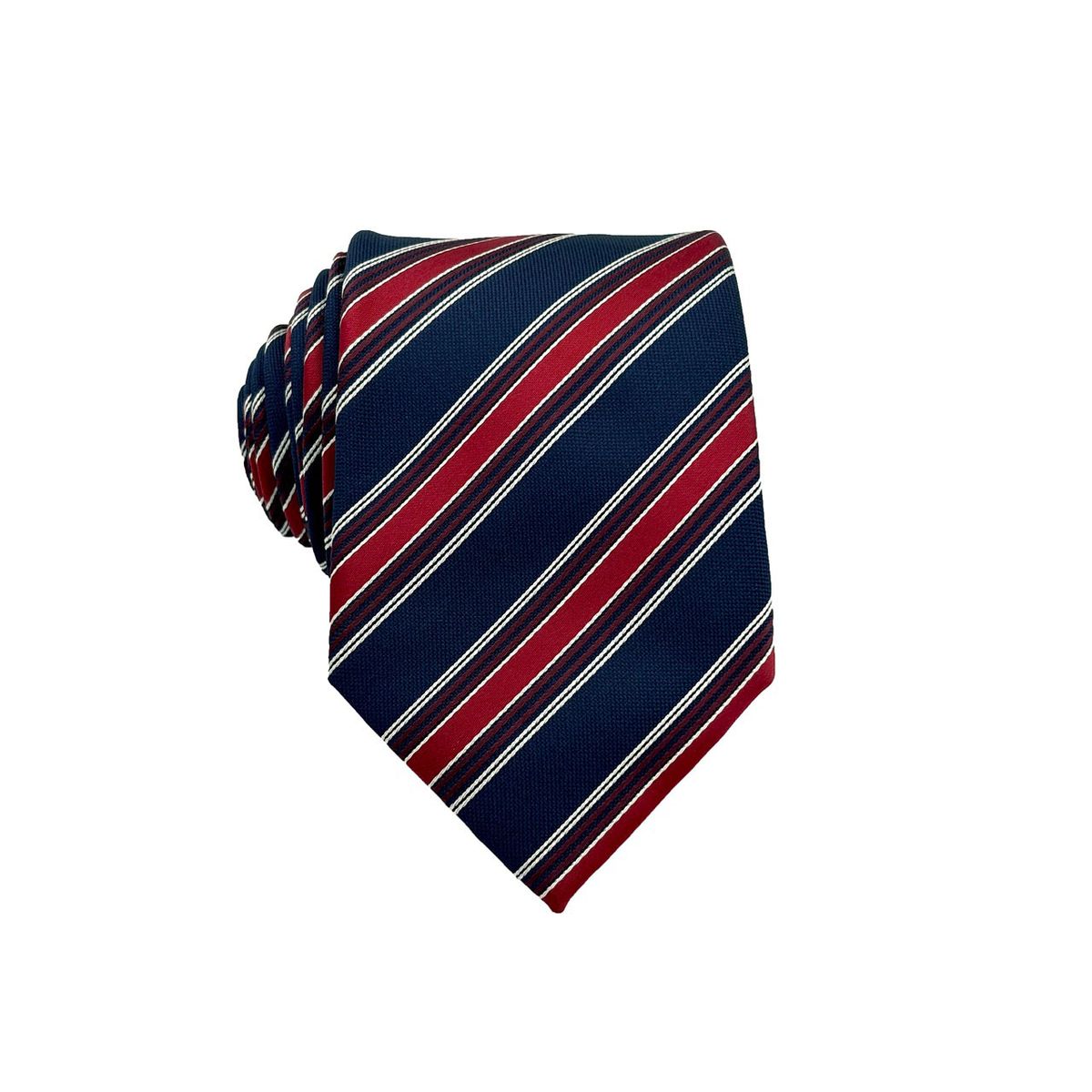 CHRISTIAN ARMAND - CORBATA REGIMENTAL NAVY AND RED LINE CHRISTIAN ARMAND