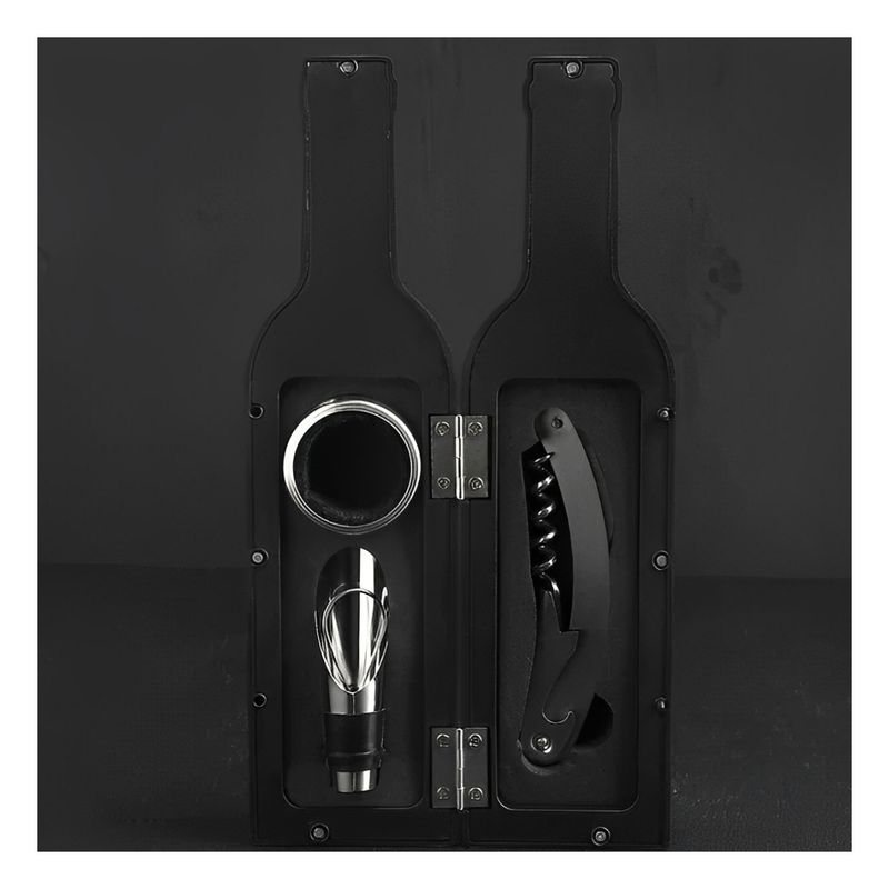 GENERICO - Pack4 Set Abridor de Vinos y Bebidas Y+Papel de Regalo