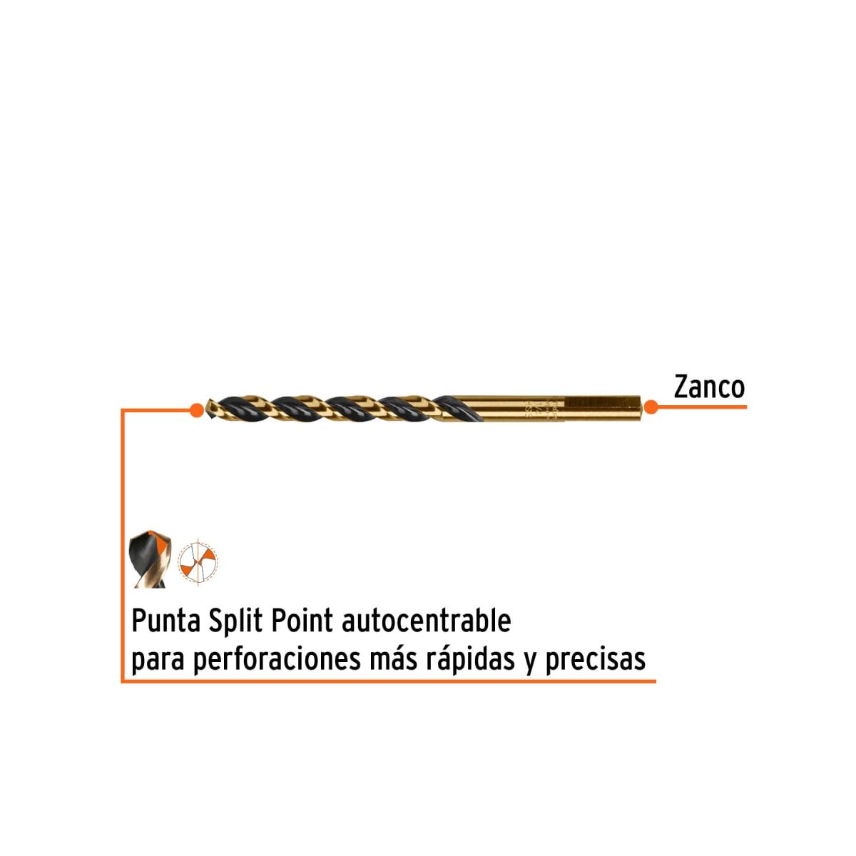 TRUPER - Juego de brocas 6.5mm 1/4" para metal caja 20 unidades Truper