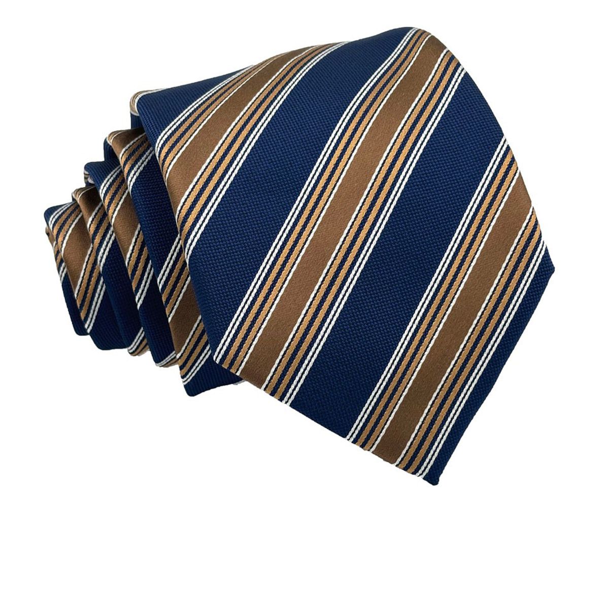 CHRISTIAN ARMAND - CORBATA REGIMENTAL NAVY AND BEIGE CHRISTIAN ARMAND