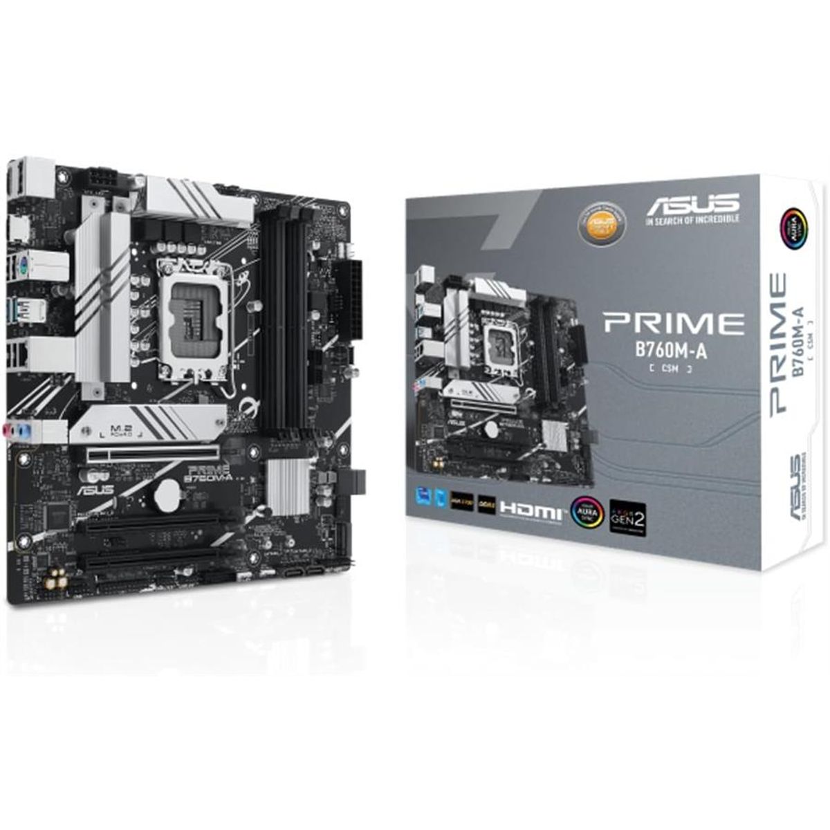 ASUS - Motherboard ASUS PRIME B760M-A Chipset Intel B760 LGA1700 Micro ATX