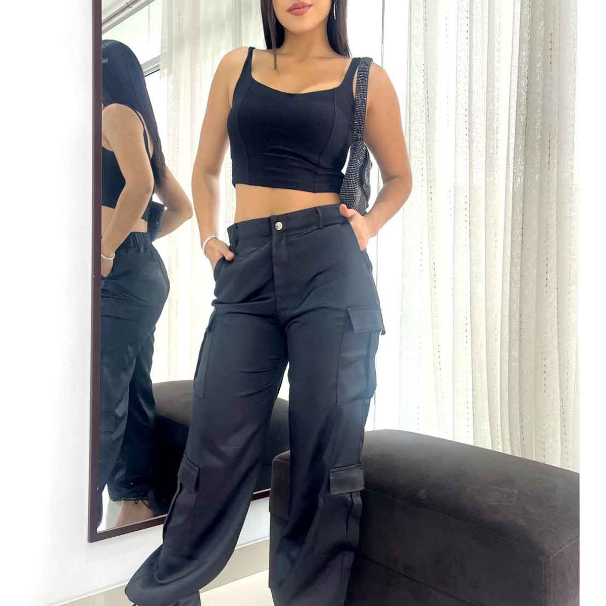 JAROLA - Pantalón Cargo Seda Jarola Xime