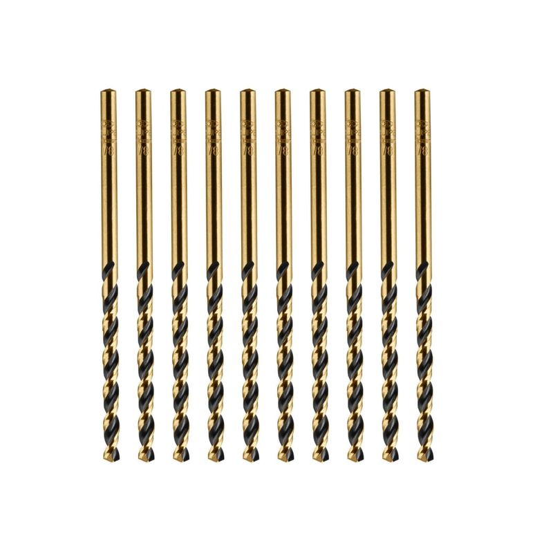 TRUPER - Juego de brocas 3mm 1/8" para metal caja 10 unidades Truper