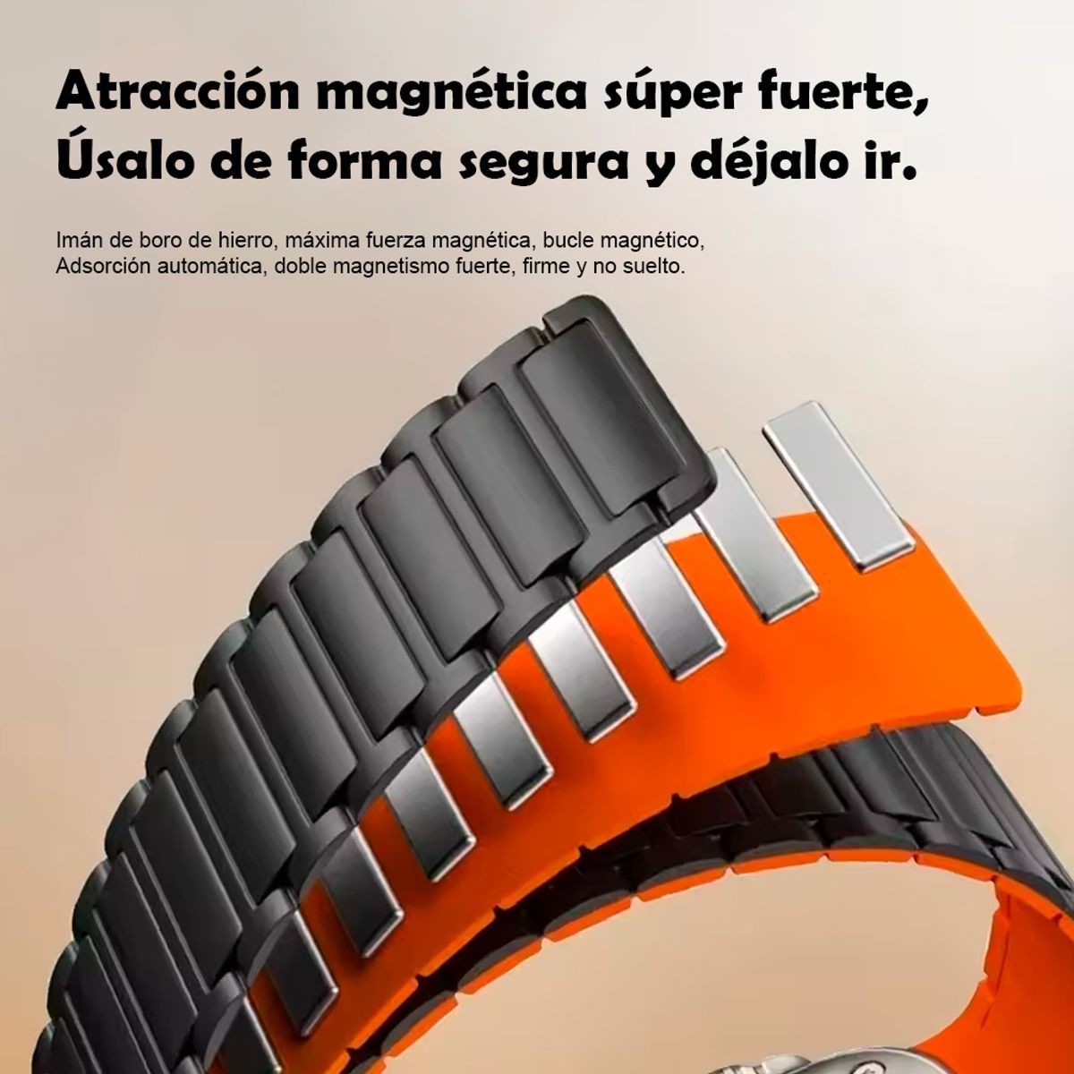 GENERICO - Correa de Bucle Magnético 49mm para Apple Watch Ultra 2 - Starlight