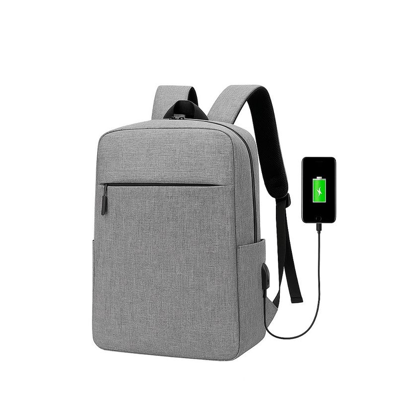 GENERICO - Mochila Porta Laptop Usb Impermeable Gris