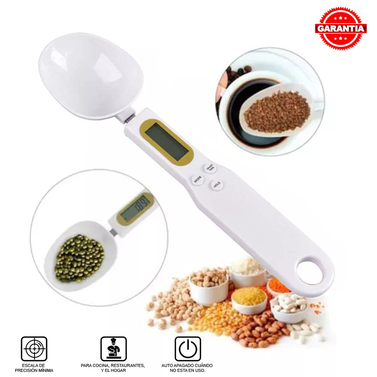 GENERICO - Cuchara Medidora Digital 500g Blanco