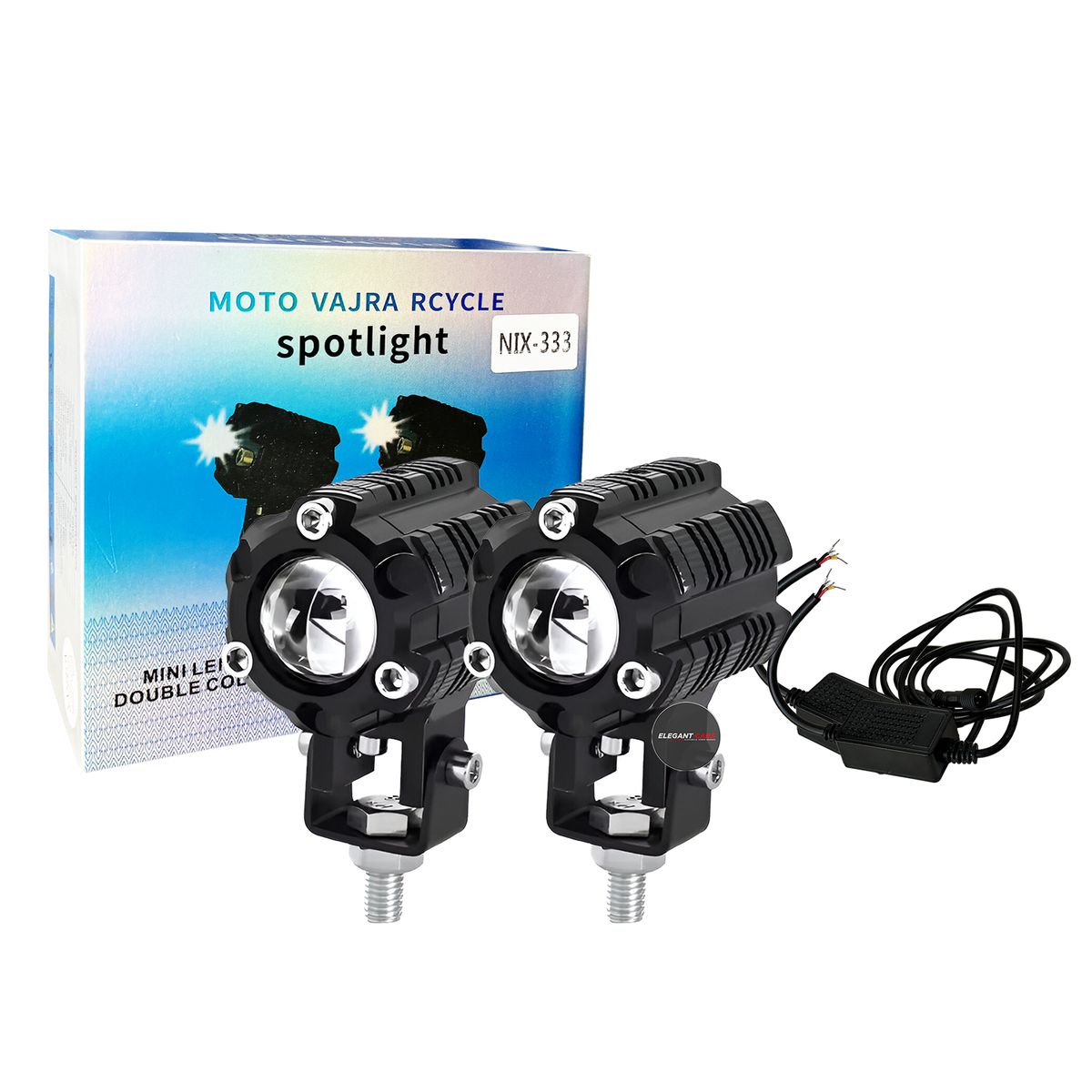 GENERICO - Par Faro Explorador Lupa 30W DualLFlash Con Driver +Vent