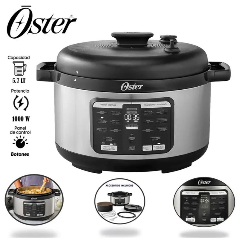 OSTER - Multi-olla Rápida Oster Ovalada de 5.7L con 15 Funciones CKSTPCECOV57