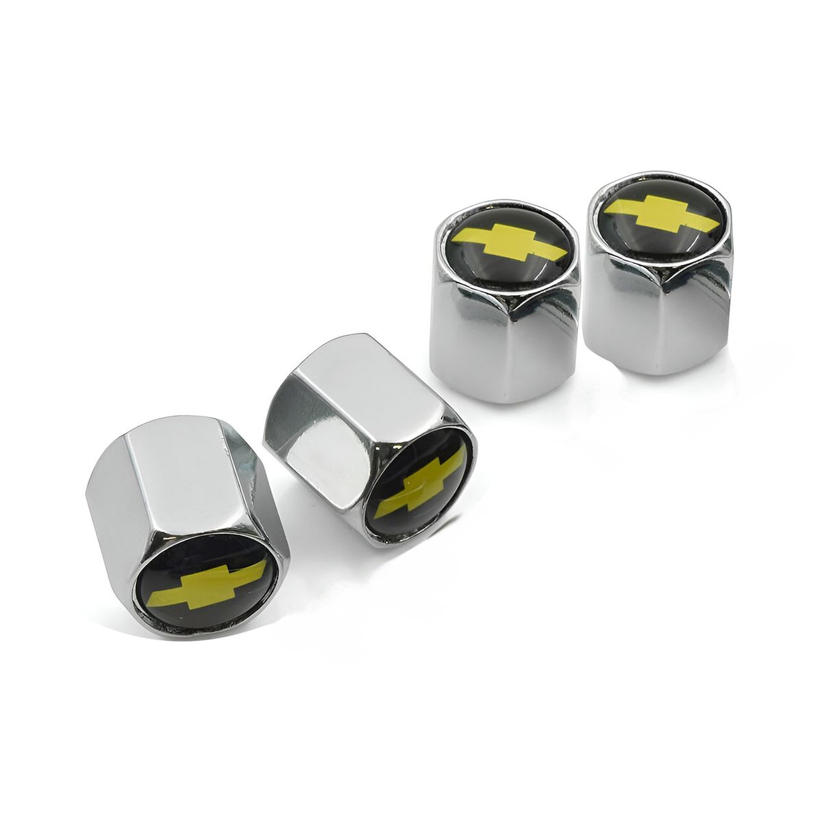 GENERICO - Tapa De Piton Vavula +Llavero Chevrolet 4pcs