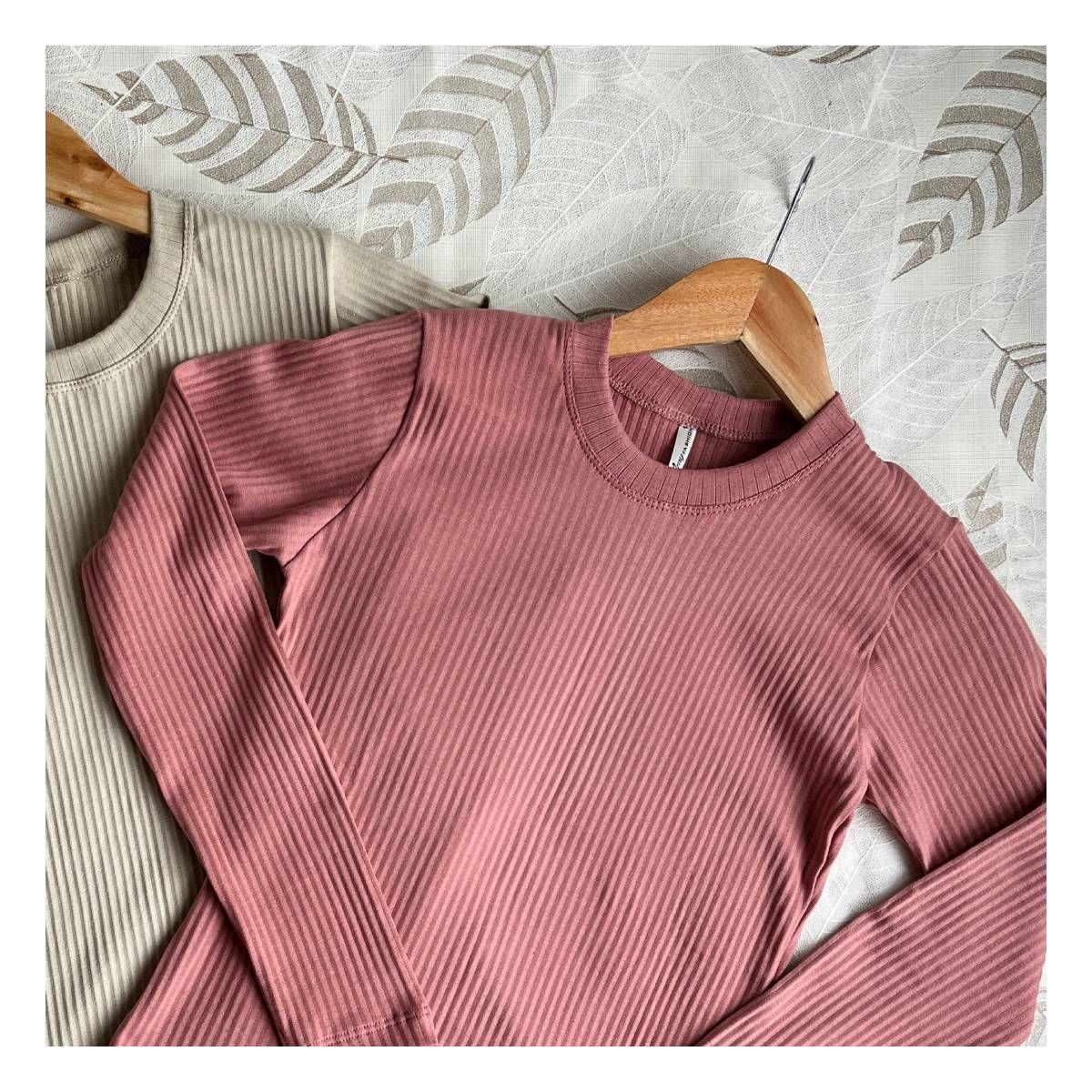 RYBIU IMPORT - Pack 2 Cafarena Manga Larga Cuello Redondo Mujer