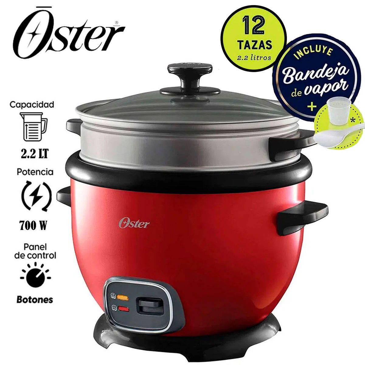 OSTER - Arrocera multiusos 1.8 lt Oster con función sofrito  CKSTRC7129R