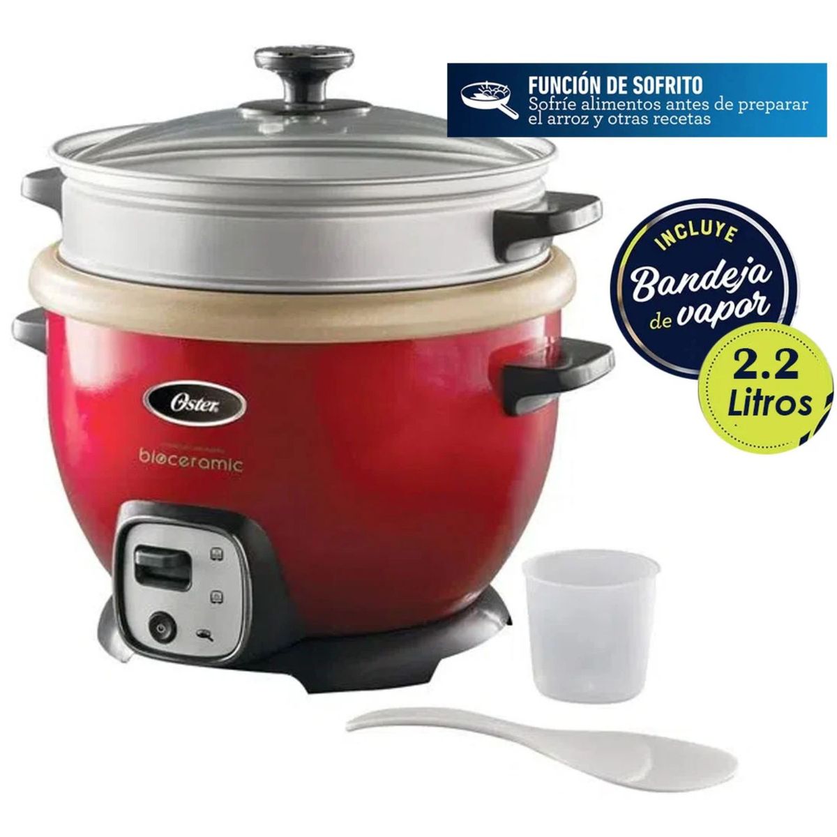 OSTER - Arrocera multiusos 1.8 lt Oster con función sofrito  CKSTRC7129R