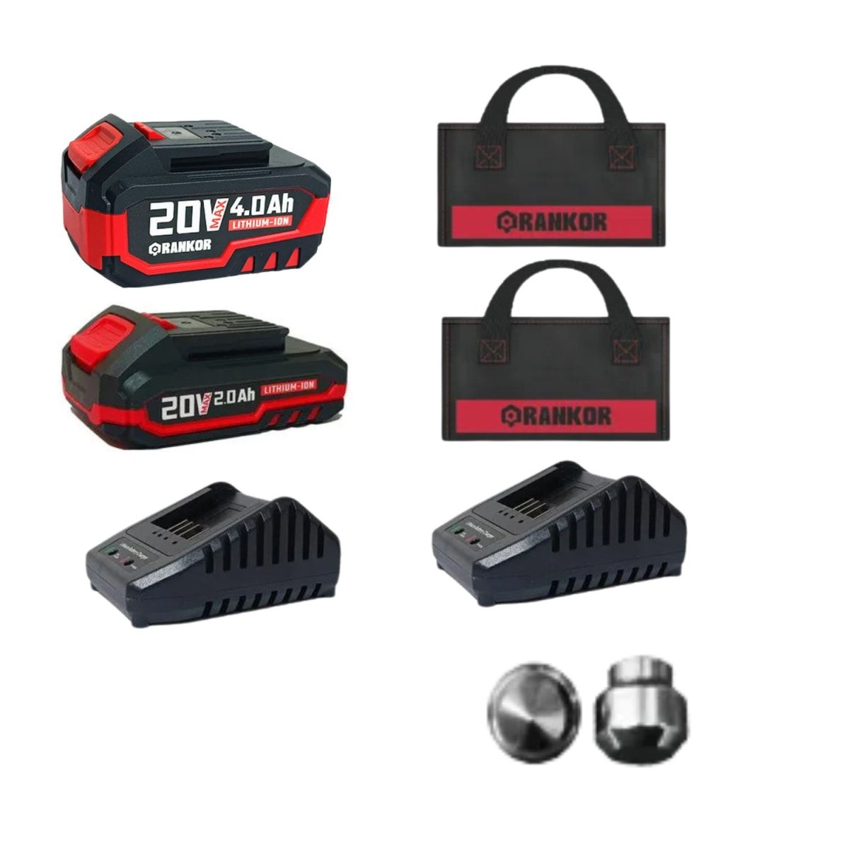 RANKOR - Combo amoladora inalambrica + atornillador de impacto industrial Rankor