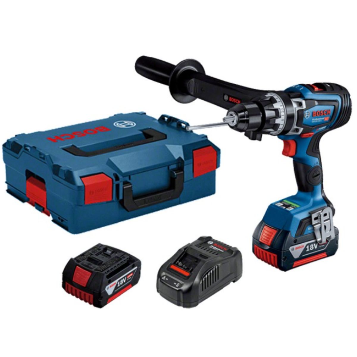BOSCH - Taladro Percutor 1/2" 18V 150Nm 2 Bat 4.0 Ah Bosch GSB 18V-150 C