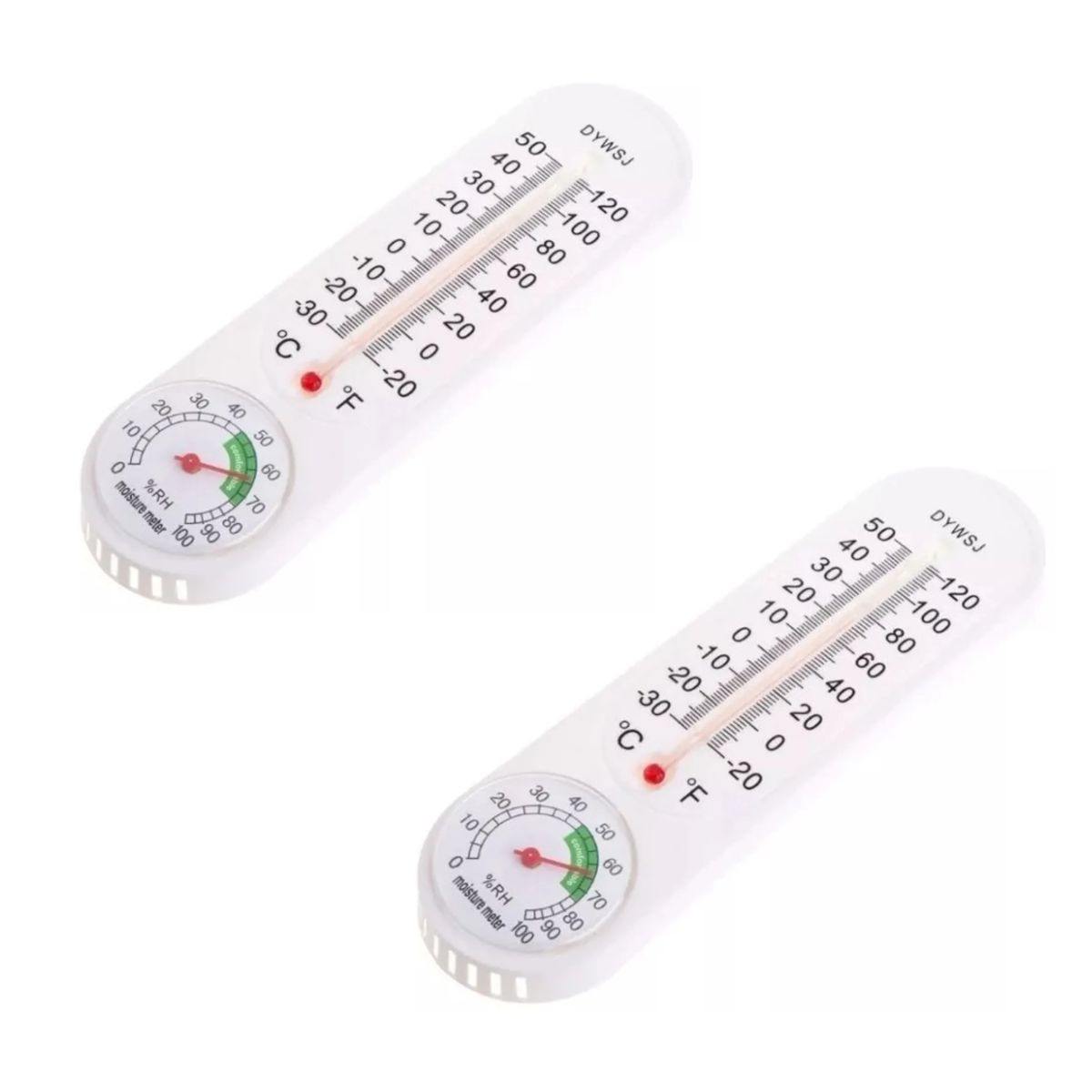 GENERICO - PACK X2 TERMOMETRO DE PARED MEDIDOR DE TEMPERATURA Y HUMEDAD