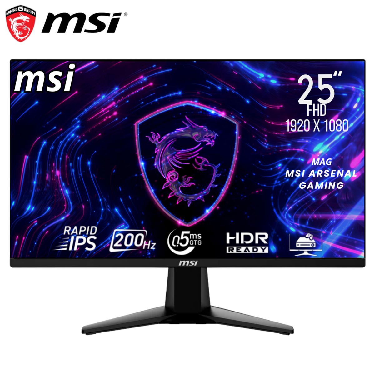 MSI - Monitor MSI MAG 255F E20 25” Rapid IPS FHD 200Hz 05ms
