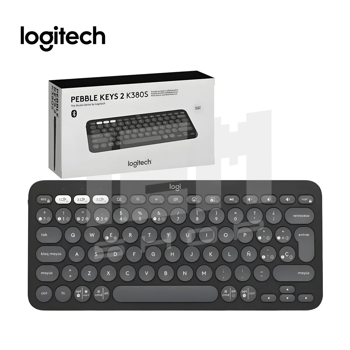 LOGITECH - Teclado Logitech Pebble Keys 2 K380S Bluetooth/Wireless Sp Graphite