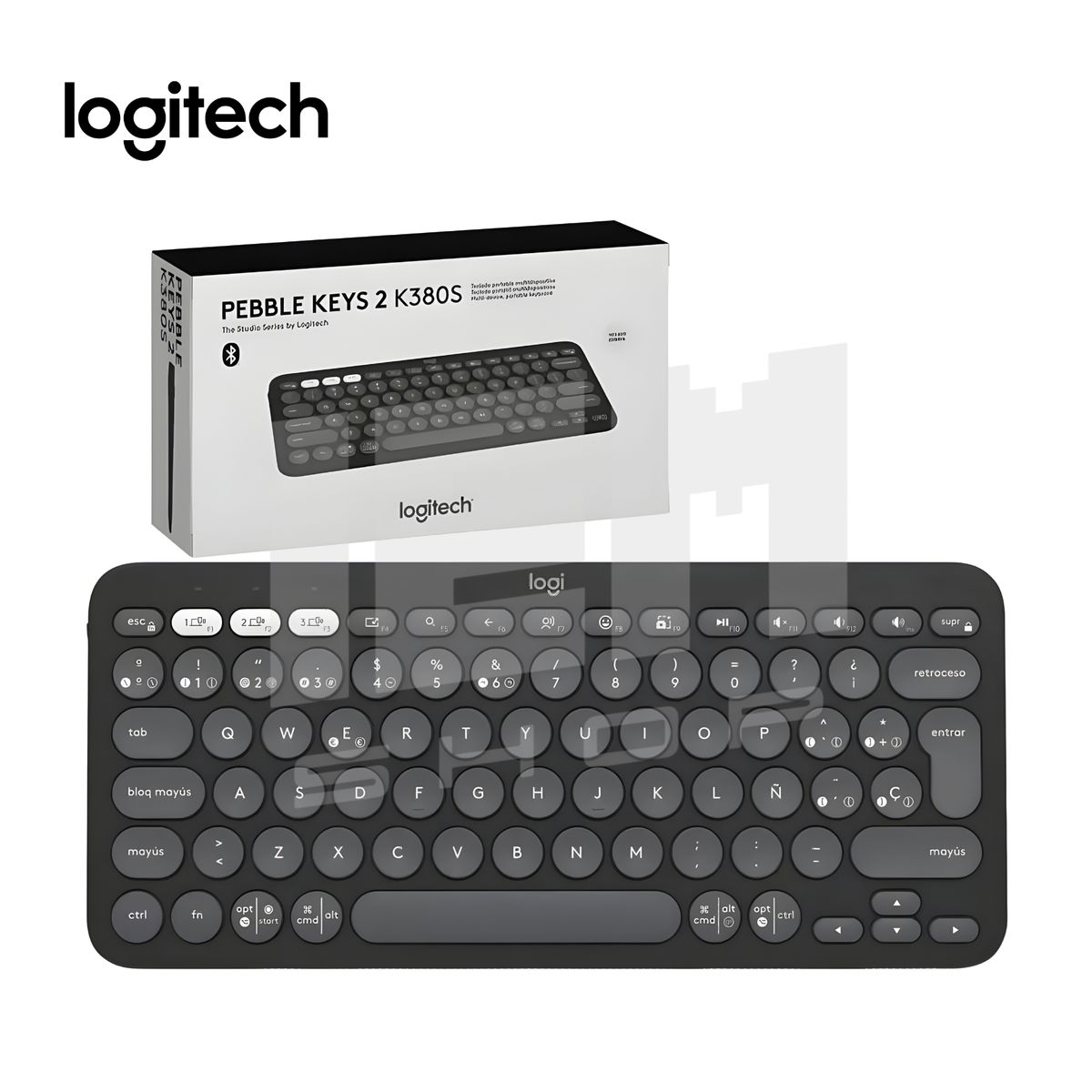 LOGITECH - Teclado Logitech Pebble Keys 2 K380S Bluetooth/Wireless Sp Graphite